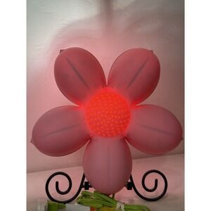VTG IKEA Smila Blomma Pink Flower Wall Lamp Sconce Kids Night Light Green Cord